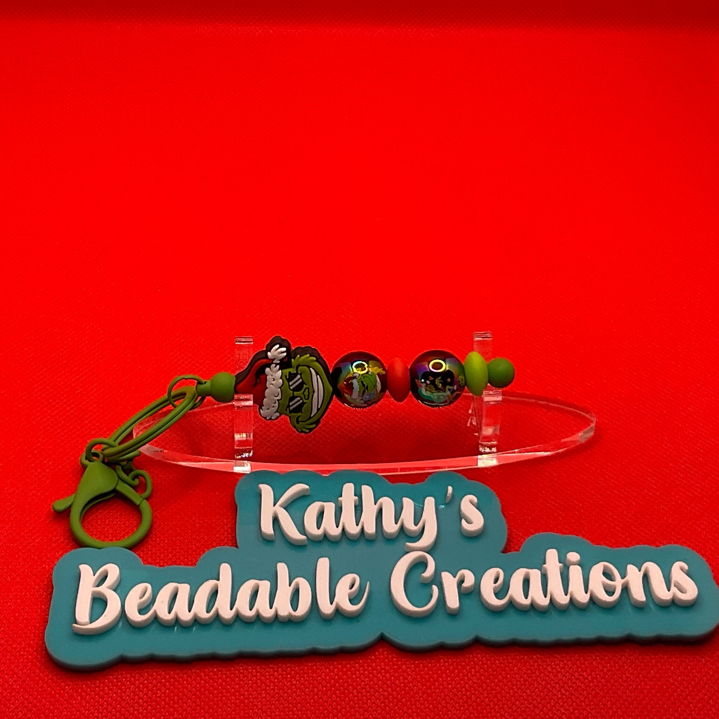 Grinch with glasses || Keychain