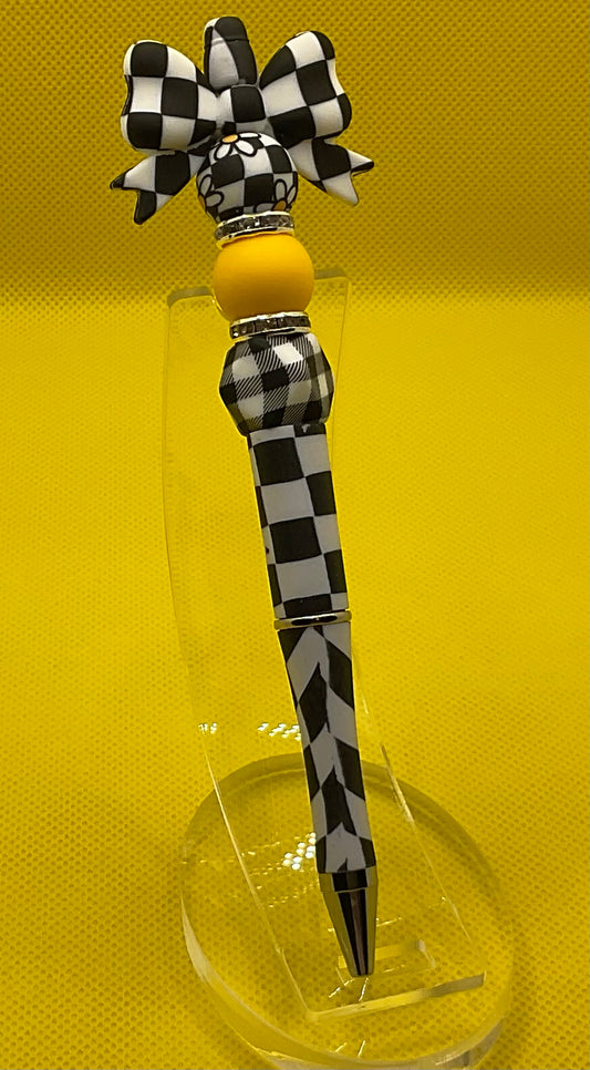 Daisy checkered bow || Pen